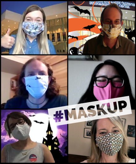 Carpenter Center staff wearing masks