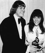 Richard and Karen Carpenter accepting an award.