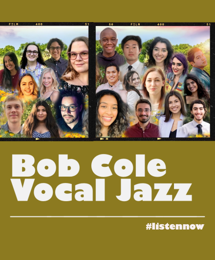 Images of vocal jazz students from their first virtual Vocal Jazz Concert.