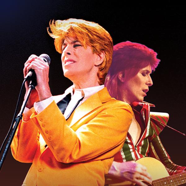 David Brighton in a collage of two David Bowie personas.