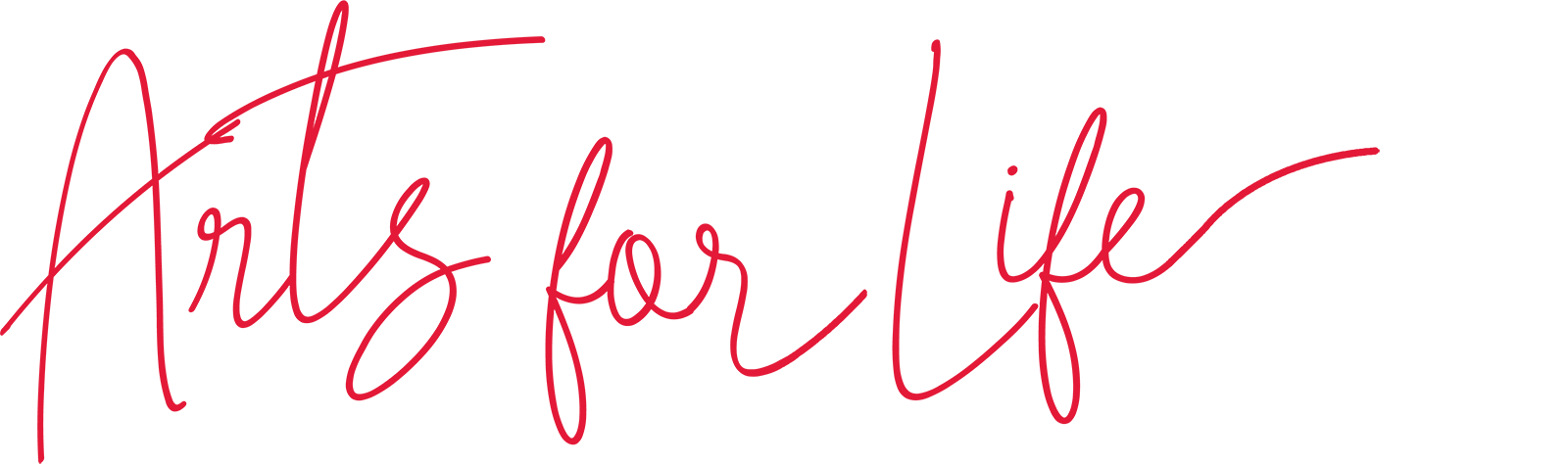 Arts for Life in a script font